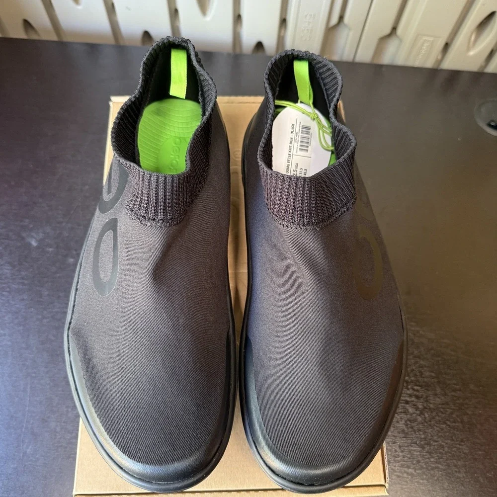Oofos OOmg EeZee Mid Shoes Sneakers Men's Size 12.5 Black Green Comfort